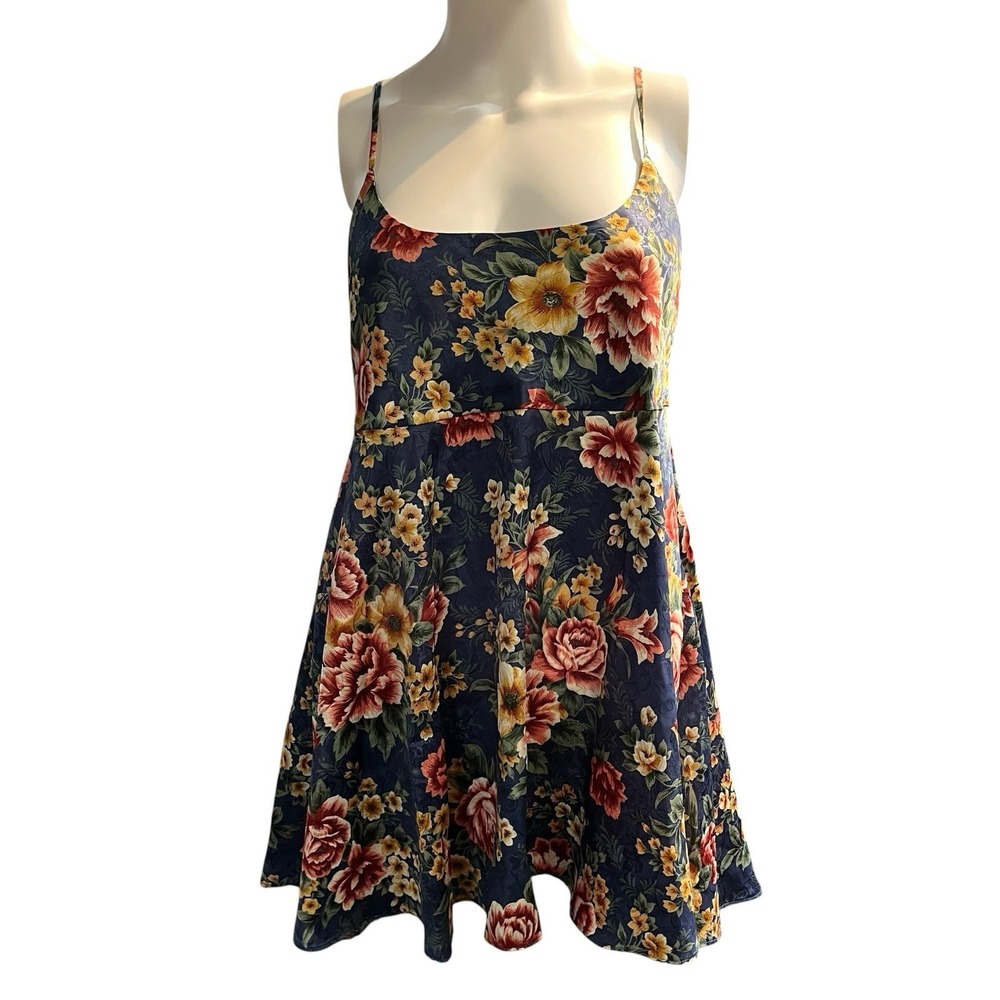 Delecates Tank Top Blue Satin Floral BabydM Fairy Romantic Feminine Y2K Layer
